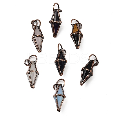 Natural & Synthetic Mixed Gemstone Pendants G-B149-06R-1