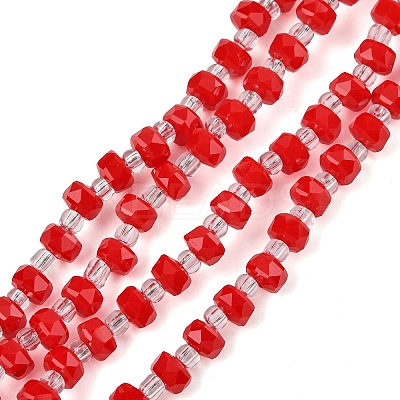 Opaque Glass Beads Strands GLAA-P076-01C-08-1