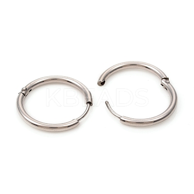 Tarnish Resistant 201 Stainless Steel Huggie Hoop Earrings LS-EJEW-L250-01K-P-1