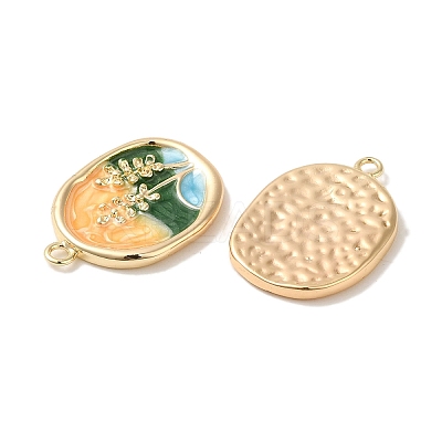 Brass Enamel Pendants KK-S368-09G-1