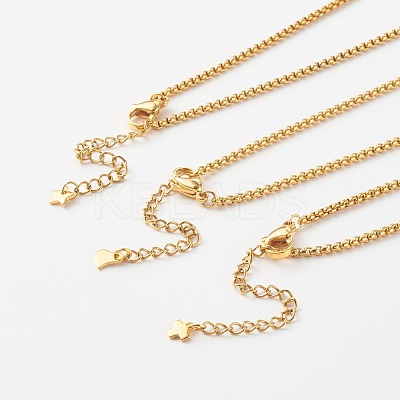 304 Stainless Steel Box Chain Lariat Necklaces Making AJEW-JB00993-1