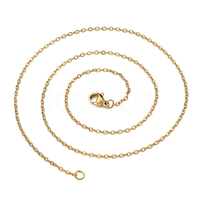 Ion Plating(IP) 5Pcs 304 Stainless Steel Cable Chain Necklaces Set for Men Women MAK-YW0002-02P-1