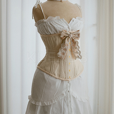 2 Pairs 2 Colors Iron Corset Busk with Golden 201 Stainless Steel Buttons FIND-OC0002-36A-1