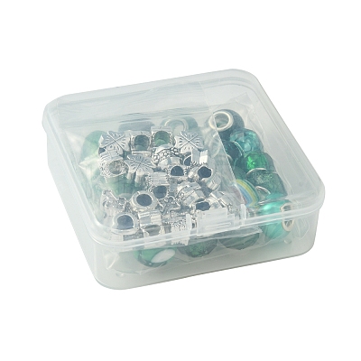 DIY Tibetan Style Alloy & Resin European Beads Making Finding Kits DIY-FS0006-78A-1