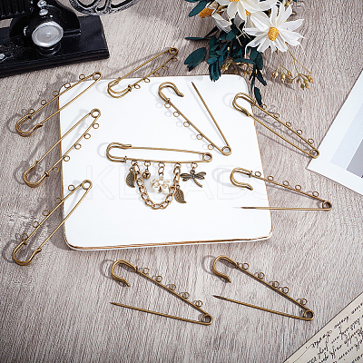 30Pcs Iron Brooch Findings  FIND-SC0020-46AB-1
