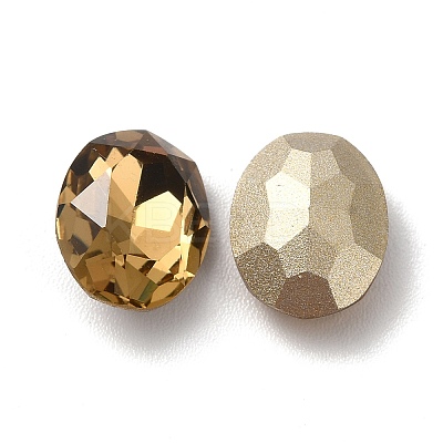 Faceted K9 Glass Rhinestone Cabochons GGLA-R402-07B-1