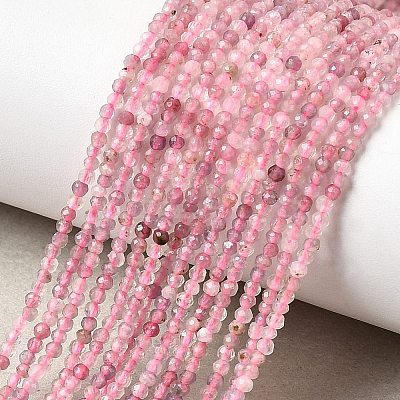 Natural Plum Blossom Tourmaline Beads Strands X-G-C266-A01-2mm-1