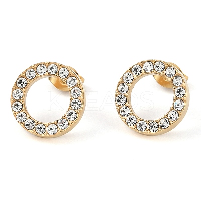 PVD Vacuum Plating 304 Stainless Steel Stud Earrings EJEW-C099-09G-02-1