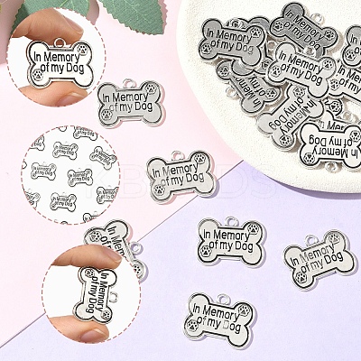 40Pcs Tibetan Style Alloy Pendants FIND-SC0020-53-1