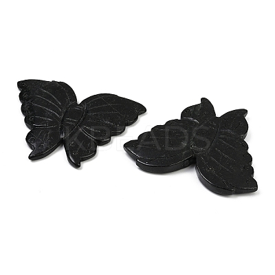 Natural Black Gold Gemstone Carved Beads G-G202-02-1