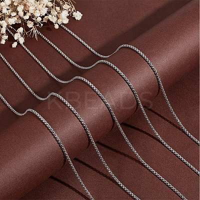 DIY 304 Stainless Steel Box Chains Necklaces Making Kits DIY-BBC0002-05-1