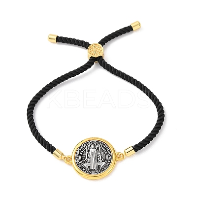 Alloy with Nylon Rope Slider Bracelets LS-BJEW-Z156-02G-02-1