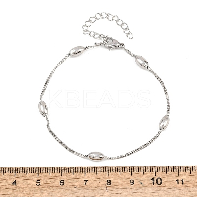 201 Stainless Steel Curb Chain Bracelets for Women LS-BJEW-G767-01A-P-1