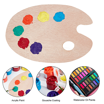 Wooden Painting Palette DIY-PH0026-80-1