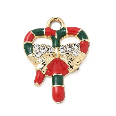 Christmas Themes Alloy Rhinestone Pendants PALLOY-P313-02C-G-1