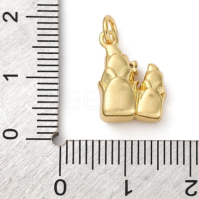 Brass Micro Pave Cubic Zirconia Pendants KK-P308-52G-1