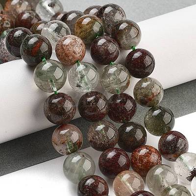 Natural Four Seasons Lodolite Quartz Beads Strands G-Z063-A02-02-1