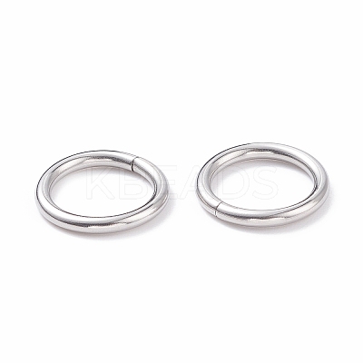 Non-Tarnish 304 Stainless Steel Closed Jump Rings X-STAS-F174-16P-1