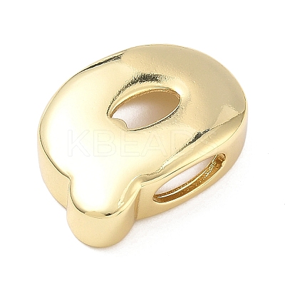 Brass Initial Beads KK-B167-27G-01Q-1