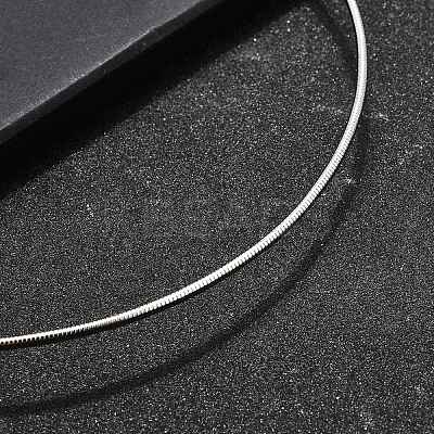 Non-Tarnish Casual Style 304 Stainless Steel Choker Necklaces STAS-O037-02P-1