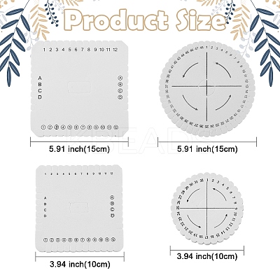 4Pcs 4 Styles EVA Braiding Disc Disk TOOL-YW0001-84-1