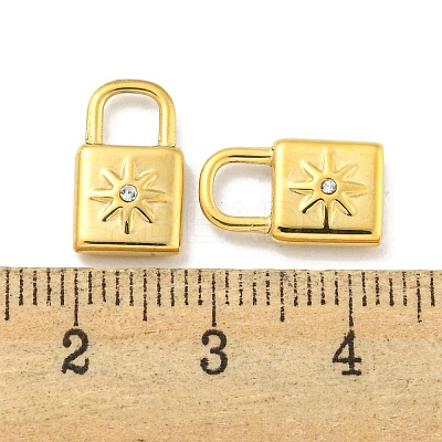 PVD Vacuum Plating 304 Stainless Steel Charms STAS-L278-020G-1