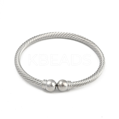 Round Brass Open Cuff Bangles BJEW-Z074-02P-1