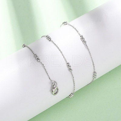 2MM Brass Round Ball Cable Chain Necklaces MAK-L045-01P-1