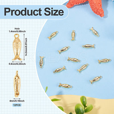 12Pcs Brass Charms KK-TA0002-56-1