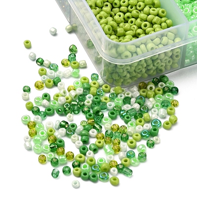 8500Pcs 10 Style Glass Seed Beads SEED-YW0001-80C-1