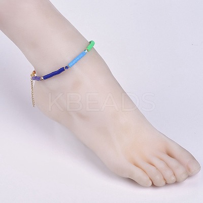 Handmade Polymer Clay Anklets AJEW-AN00273-1