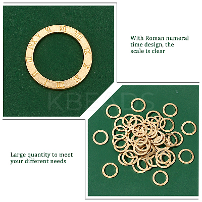 50Pcs Tibetan Style Brass Link Rings KK-PH0004-06-1