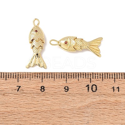 Brass Micro Pave Cubic Zirconia Pendants KK-C143-52A-G-1
