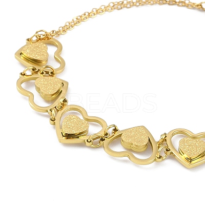 Ion Plating(IP) Golden 304 Stainless Steel Link Bracelets for Women BJEW-K254-17B-G-1