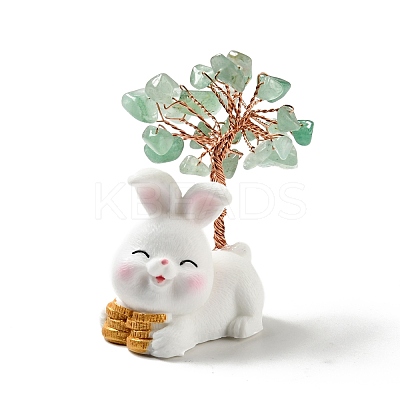 Natural Green Aventurine Tree Display Decorations DJEW-E007-01RC-07-1
