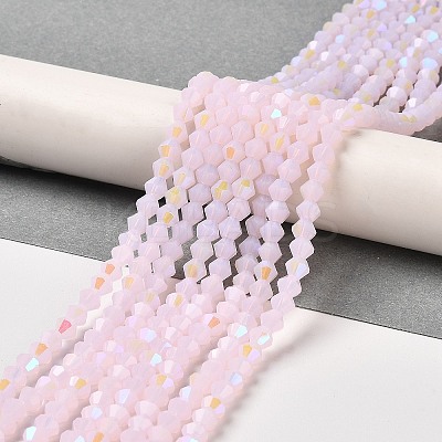 Imitation Jade Electroplate Glass Beads Strands LS-EGLA-A039-J4mm-L02-1