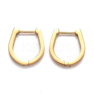 304 Stainless Steel Huggie Hoop Earrings STAS-H156-14B-G-1