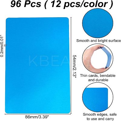 Aluminium Blank Name Cards DIY-NB0003-04-1
