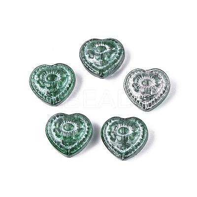 Baking Paint Transparent Glass Beads DGLA-N018-26C-1
