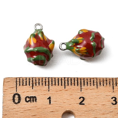 Brass Enamel Charms KK-K351-60B-P-1