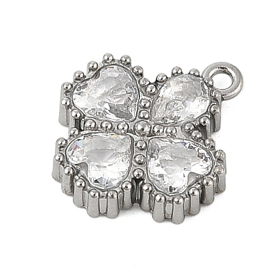 304 Stainless Steel Rhinestone Pendants STAS-E547-06A-P-1