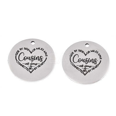 Non-Tarnish 201 Stainless Steel Pendants STAS-T064-38P-17-1