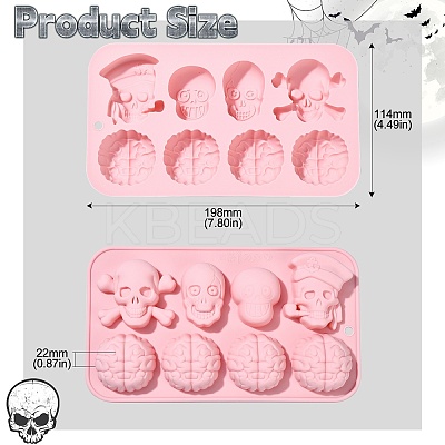 2Pcs Food Grade Silicone Molds SIL-CJ0002-21-1