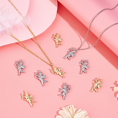 32Pcs 2 Colors Valentine's Day 304 Stainless Steel Pendants STAS-UN0040-27-1