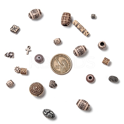 Mixed Antique Style Acrylic Beads MACR-R546-01-1