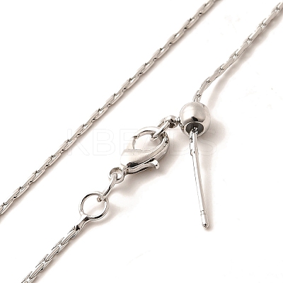 1mm Rack Plating Brass Boston Link Chain Adjustable Slider Necklaces for Women Men MAK-L044-37P-1