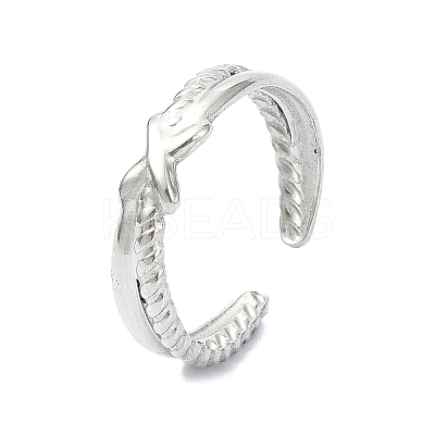 304 Stainless Steel Cuff Rings for Women RJEW-M019-53P-1