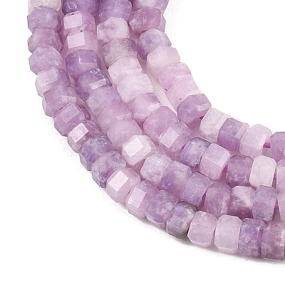 Natural Lepidolite/Purple Mica Stone Beads Strands G-G345-C18-2x4mm-1