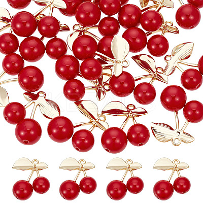 20Pcs Resin Imitation Fruit Pendants KK-ME0003-45-1