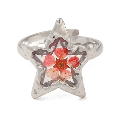 304 Stainless Steel Open Cuff Ring RJEW-C083-19P-1
